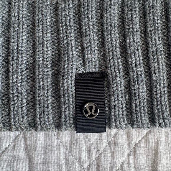 Lululemon Gray and Cream Striped Beanie - Picture 2 of 5